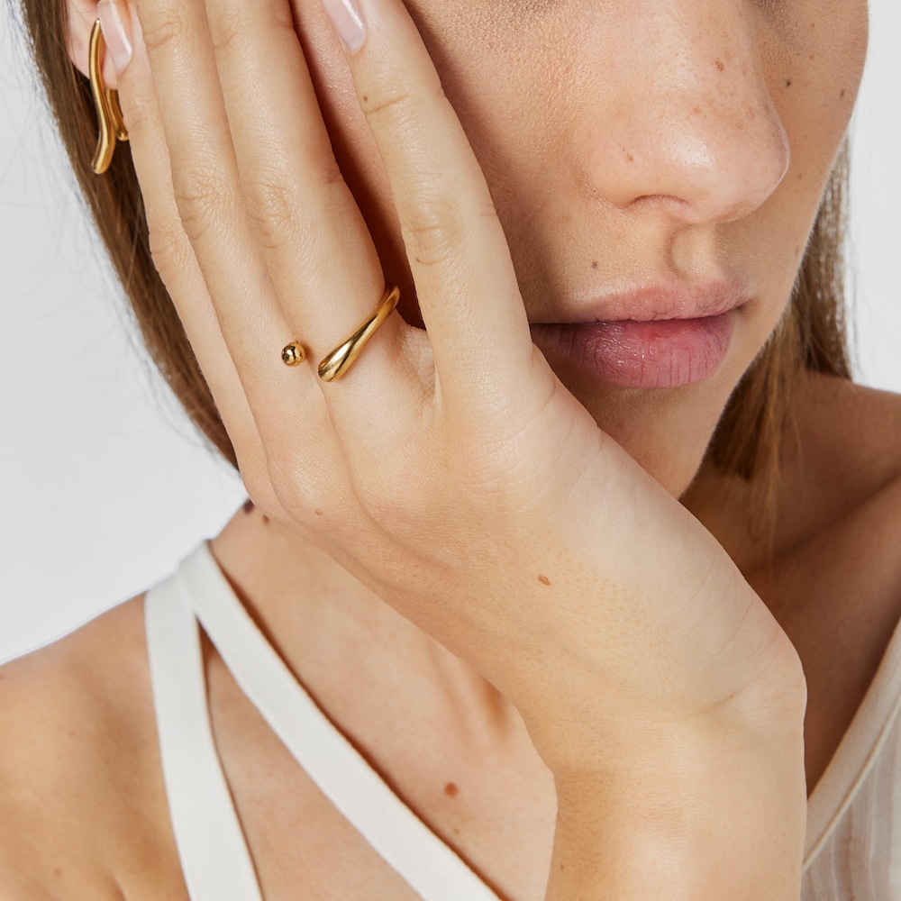 Silver vermeil Open ring New Hav