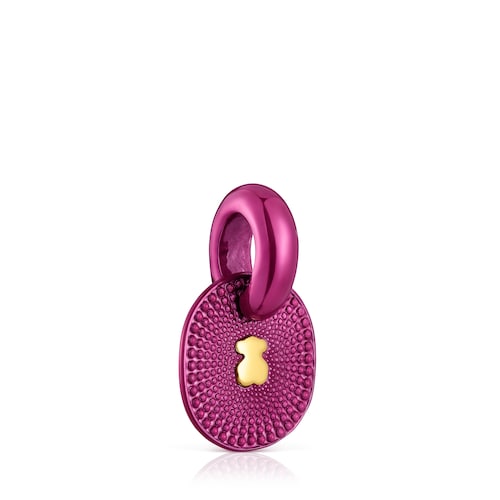 Oursin fuchsia silver Pendant