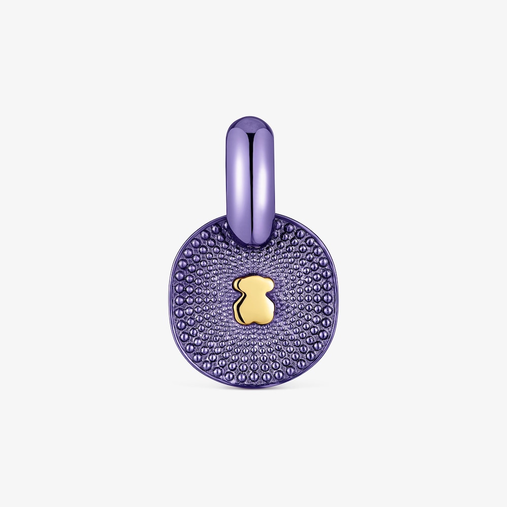 Oursin mauve silver Pendant