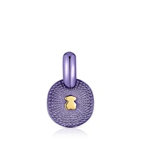 Colgante de plata en color malva Oursin