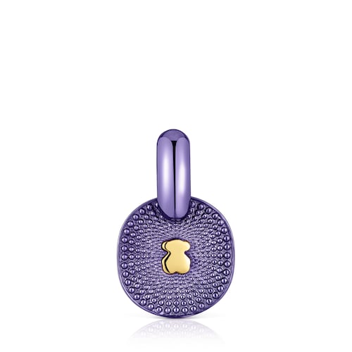 Oursin mauve silver Pendant