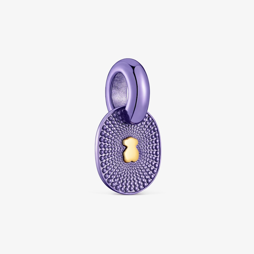 Oursin mauve silver Pendant