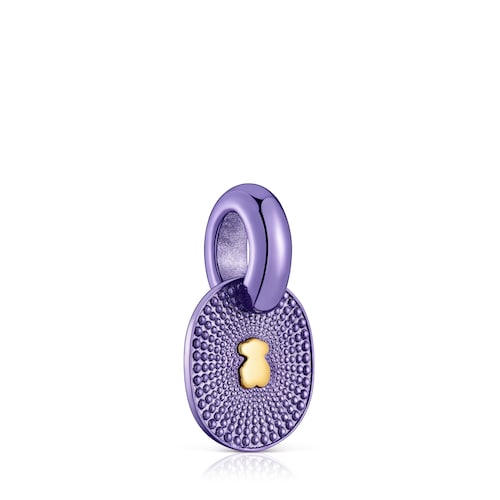 Oursin mauve silver Pendant
