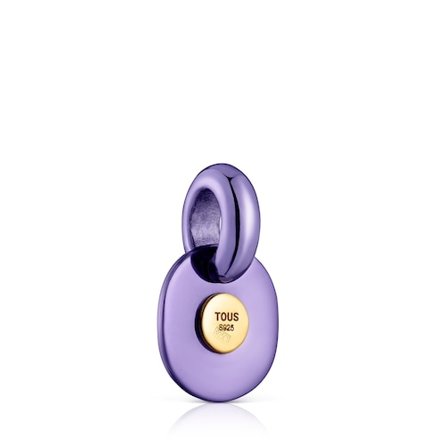 Oursin mauve silver Pendant