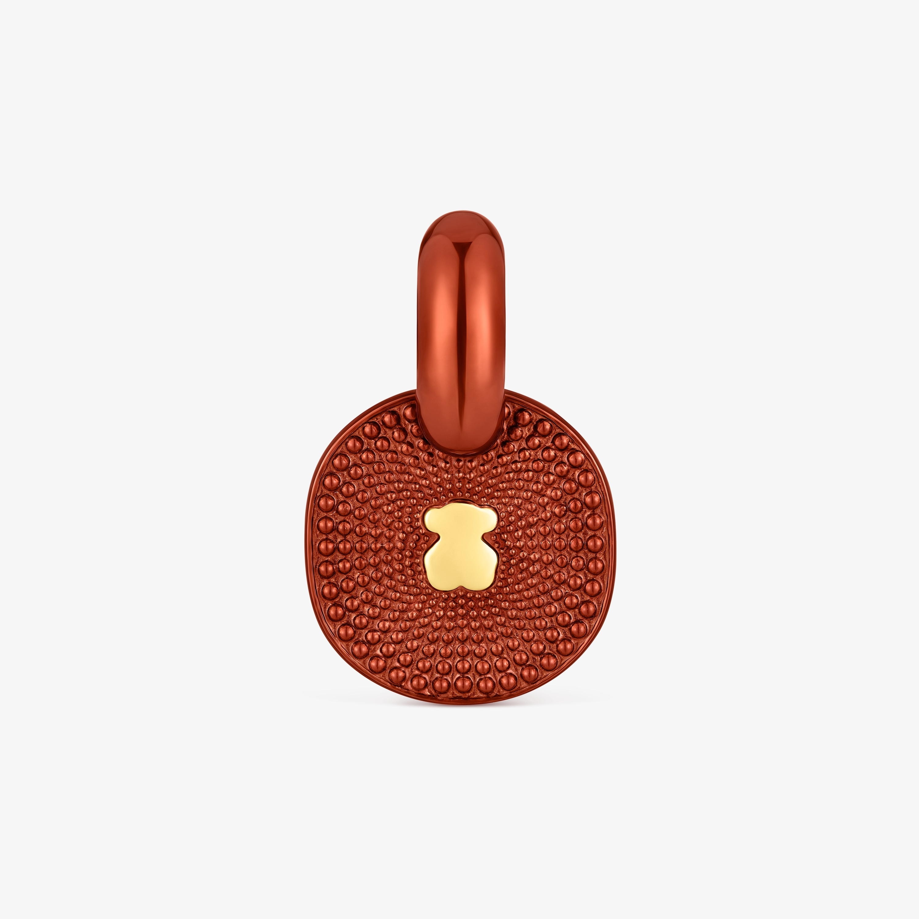 Oursin orange silver Pendant