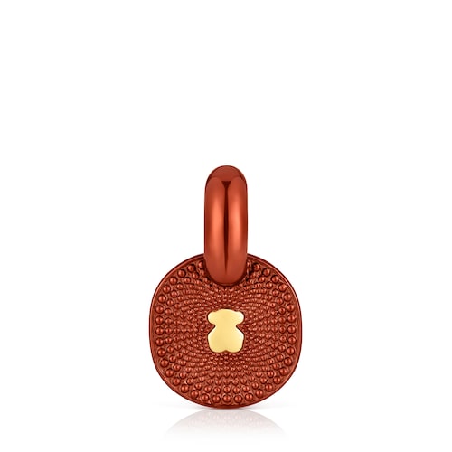 Oursin orange silver Pendant