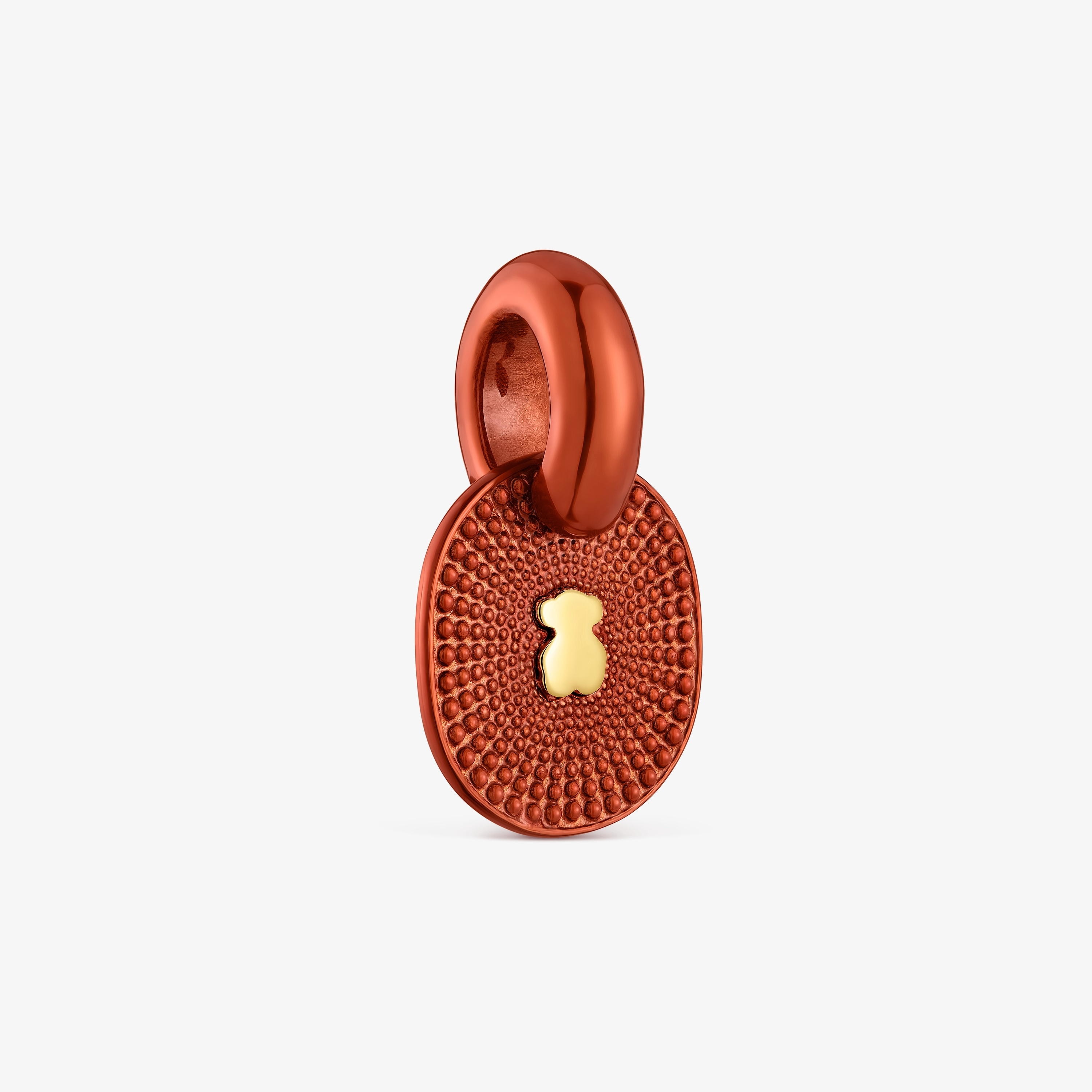 Oursin orange silver Pendant