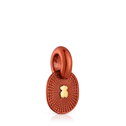 Oursin orange silver Pendant
