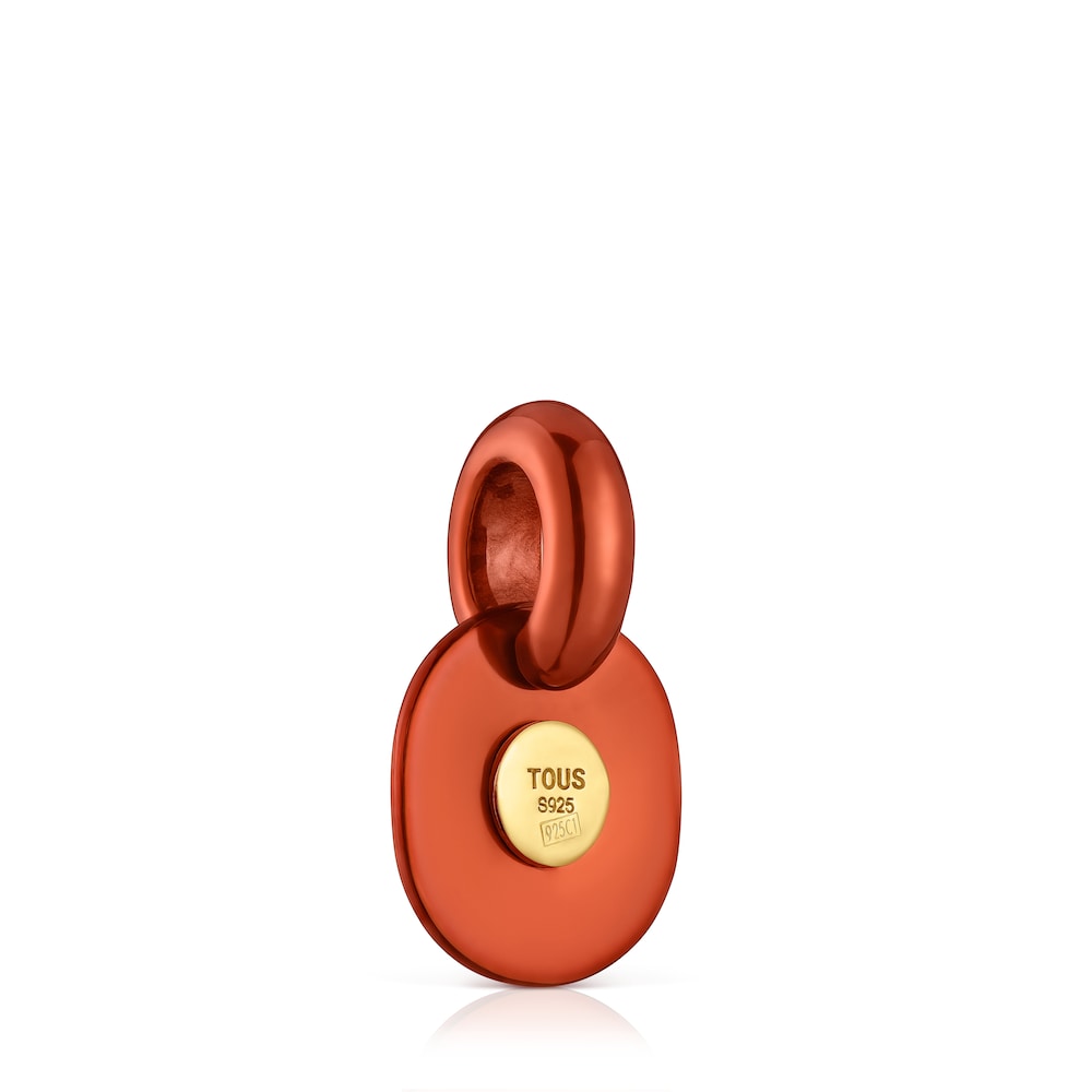 Colgante de plata en color naranja Oursin image number 2