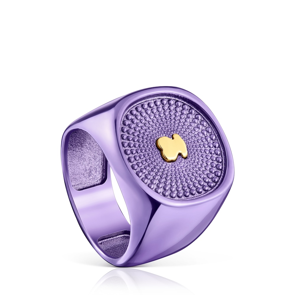 Sello de plata en color malva Oursin image number 0