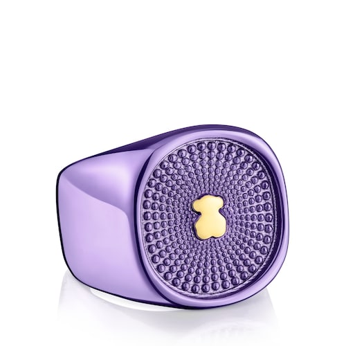 Pieczęć Oursin ze srebra w kolorze fiołkowo-różowym