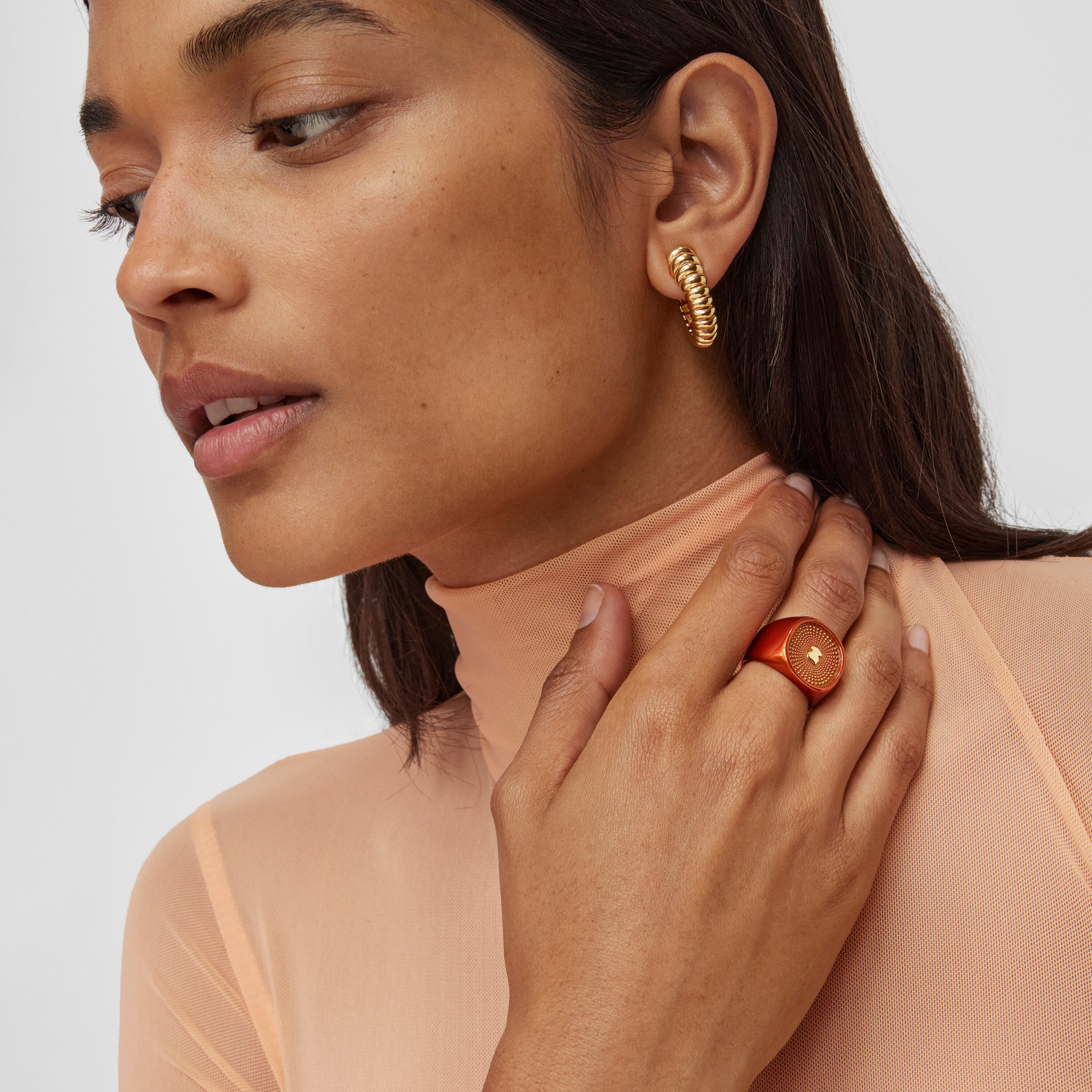 Oursin orange silver Seal