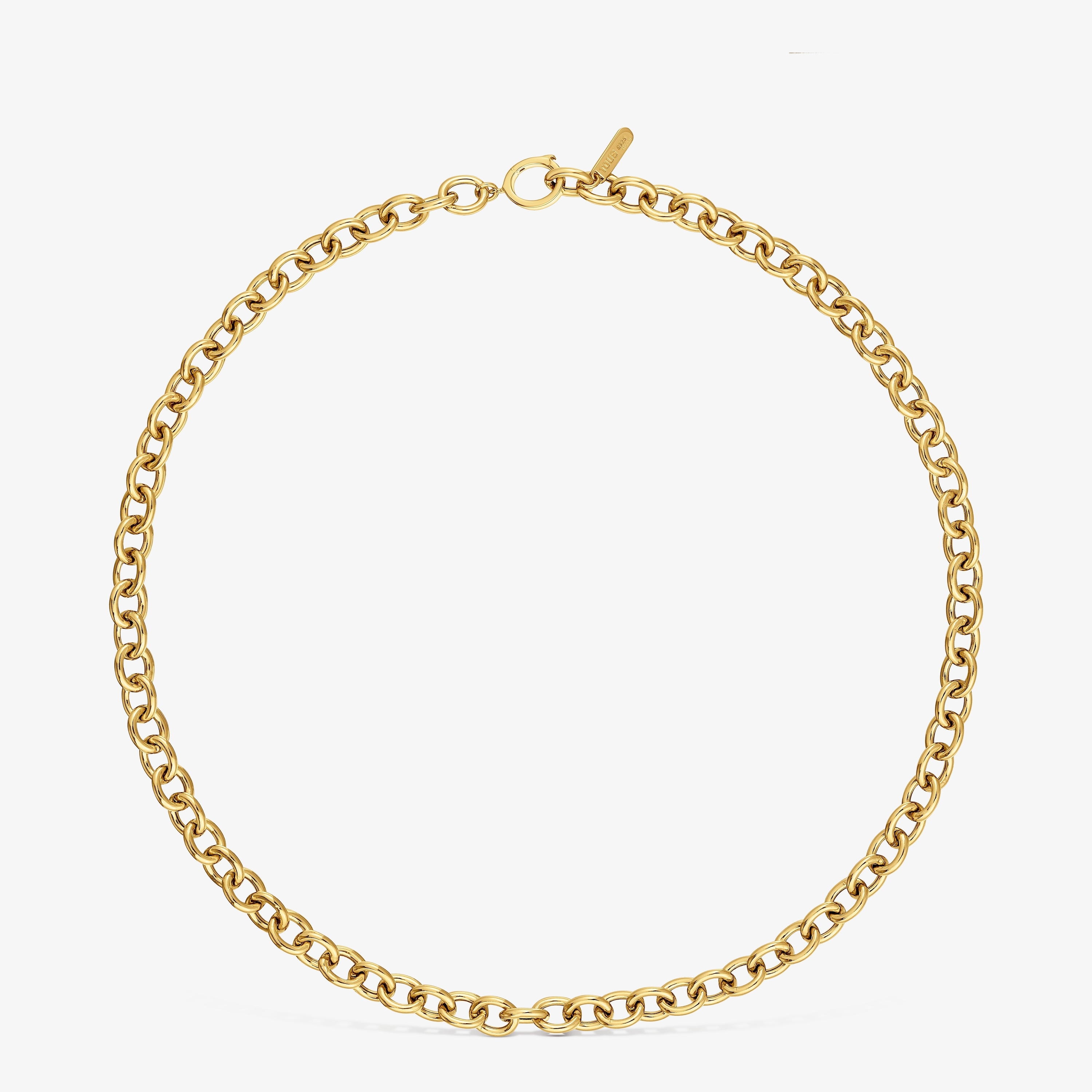 Curb chain Choker with 18K gold vermeil Cachito Mío