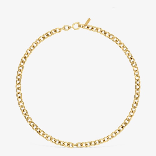 Gargantilla barbada con ba&ntilde;o de oro 18 kt sobre plata Cachito M&iacute;o