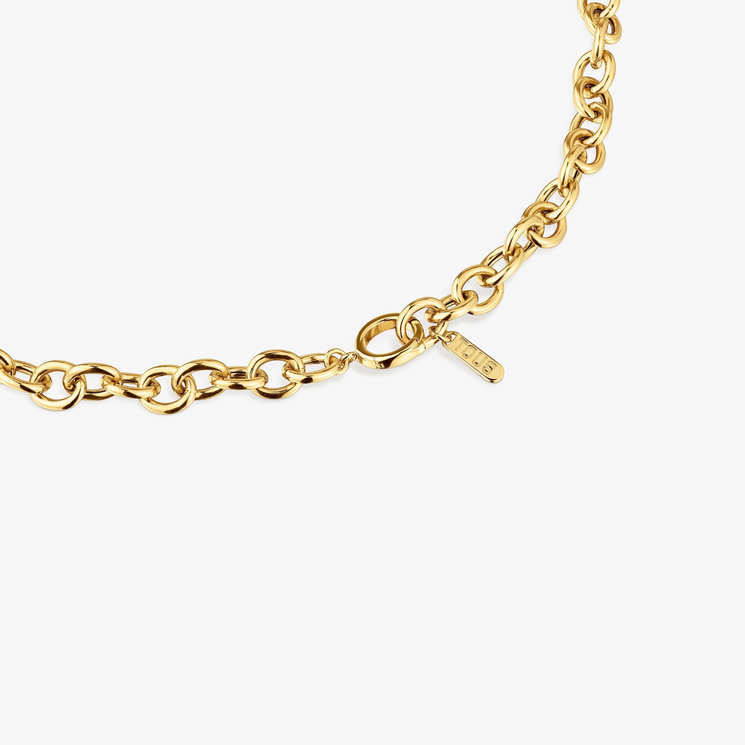 Curb chain Choker with 18K gold vermeil Cachito Mío