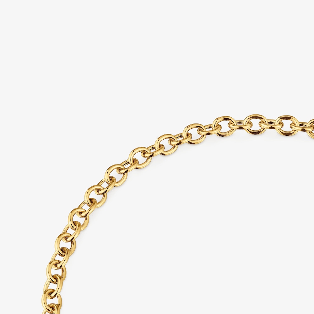 Stř&iacute;brn&yacute; Obojkov&yacute; n&aacute;hrdeln&iacute;k Cachito M&iacute;o s&nbsp;řet&iacute;zkem typu curb pozlacen&yacute; 18kar&aacute;tov&yacute;m zlatem