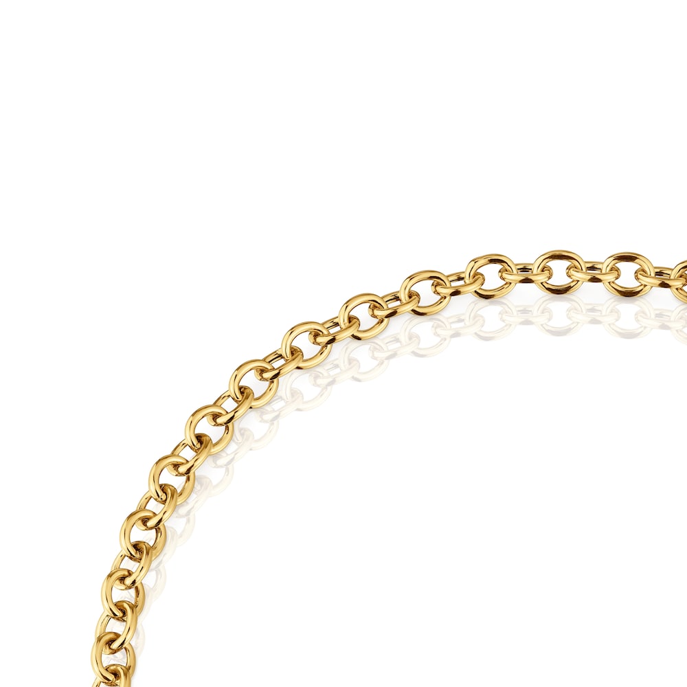 Gargantilla barbada con baño de oro 18 kt sobre plata Cachito Mío