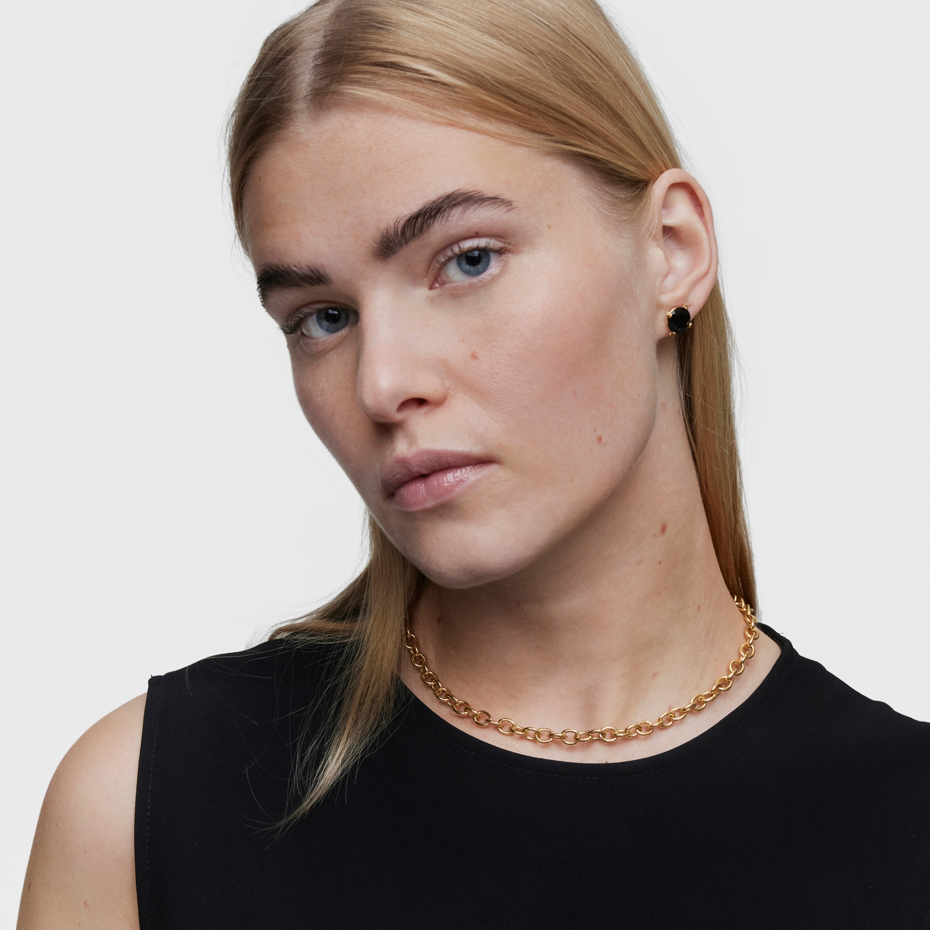 Curb chain Choker with 18K gold vermeil Cachito Mío