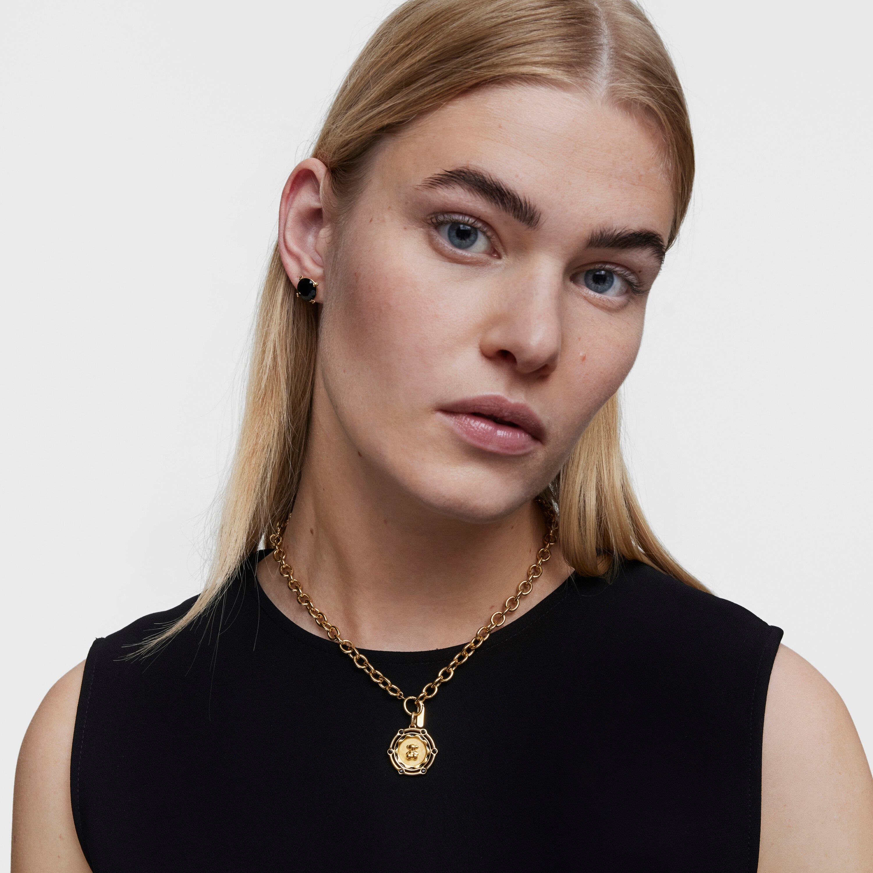 Curb chain Choker with 18K gold vermeil Cachito Mío