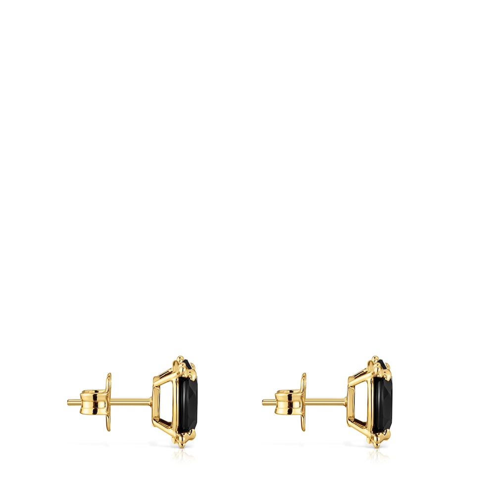 Pendientes con baño de oro 18 kt sobre plata y ónix Cachito Mío image number 1