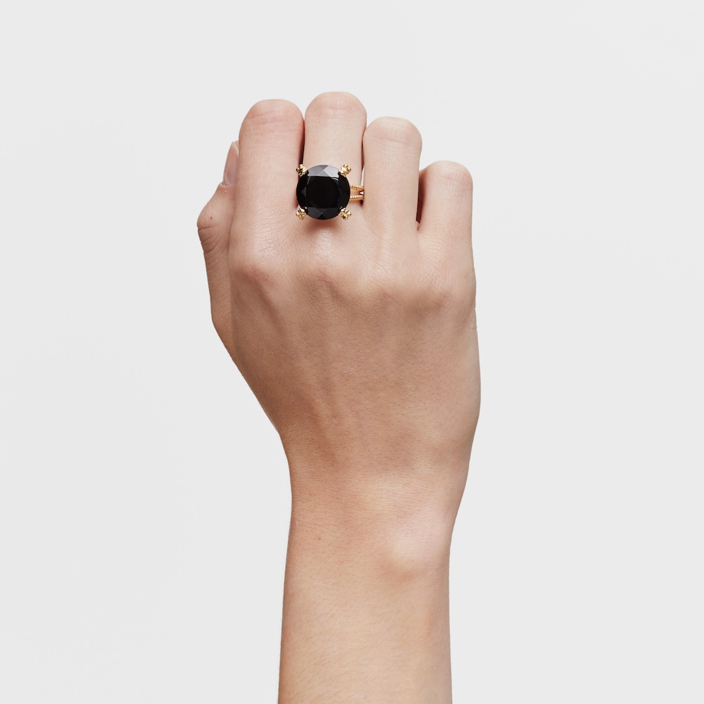 Ring with 18K gold vermeil and onyx Cachito M&iacute;o
