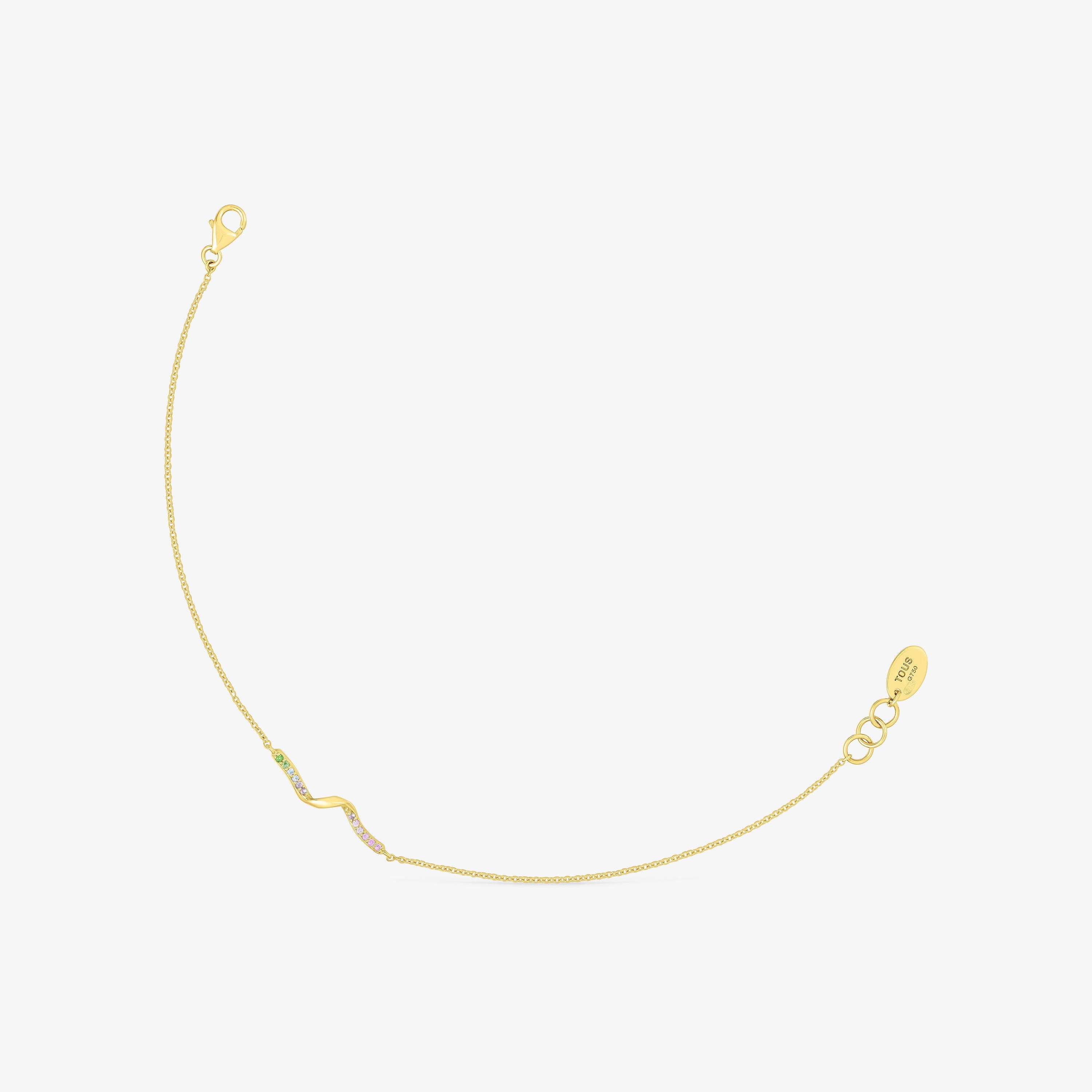 18K Solid Gold Bracelet with gemstones TOUS Beach