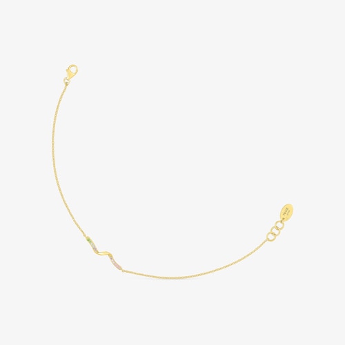 Pulsera de oro y gemas Beach