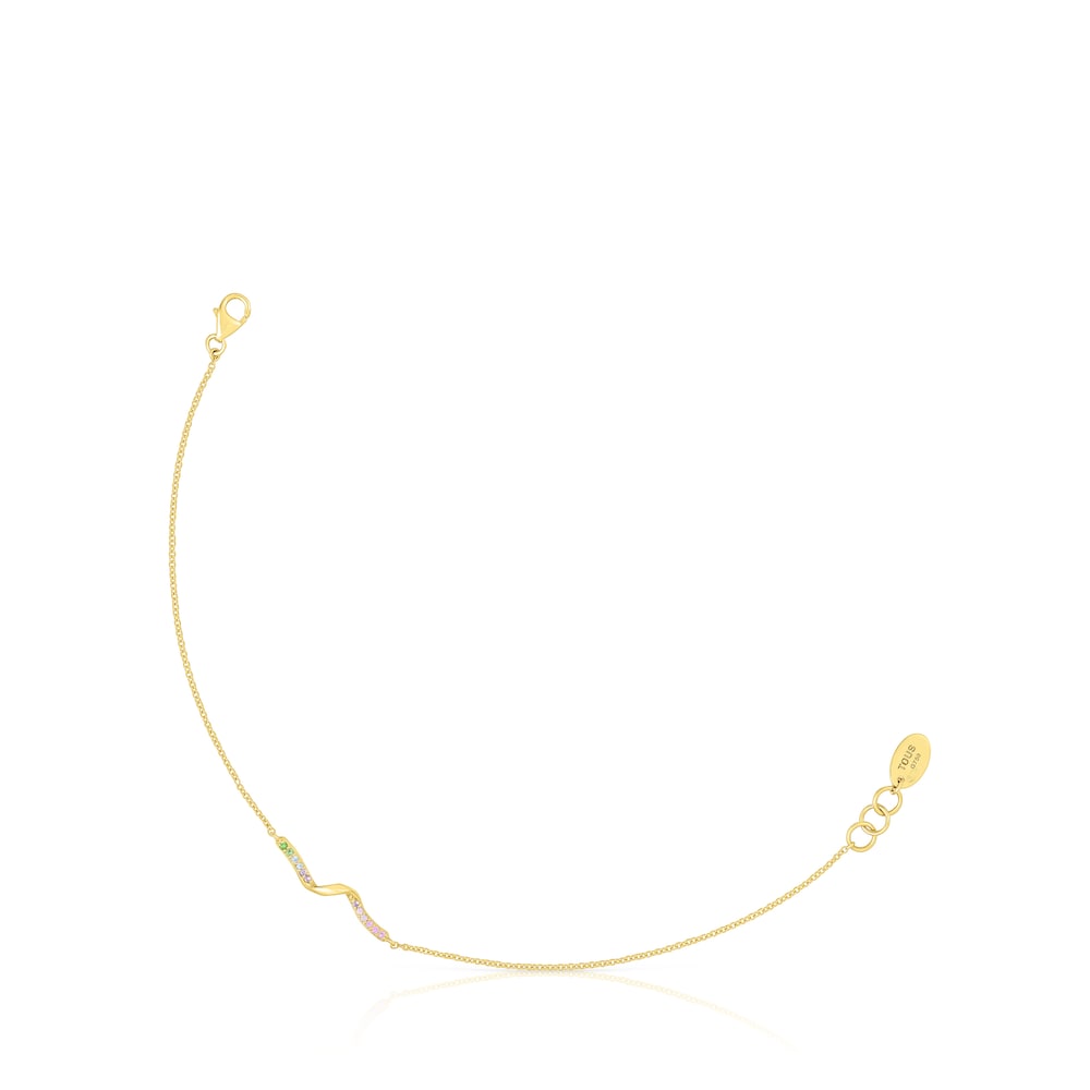 Gold Bracelet with gemstones TOUS St Tropez