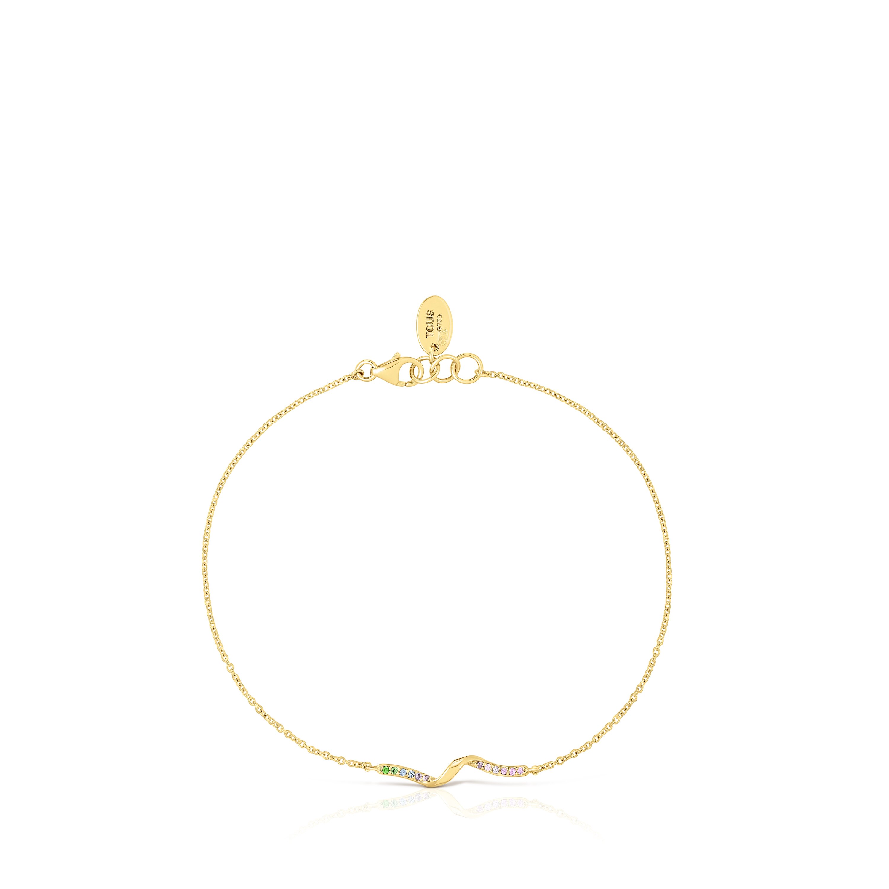 Gold Bracelet with gemstones TOUS Beach