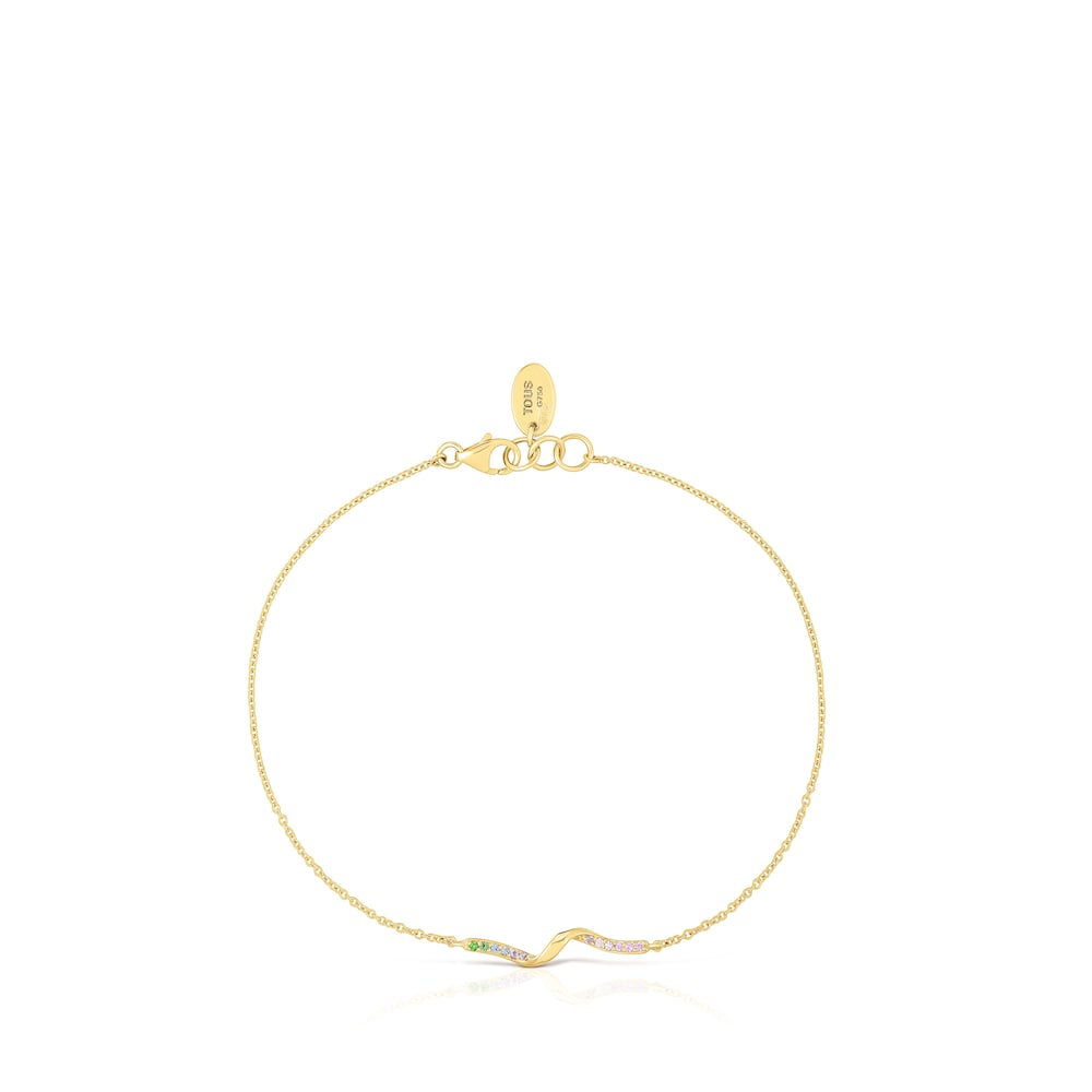 Gold Bracelet with gemstones TOUS St Tropez