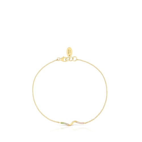 Gold Bracelet with gemstones TOUS St Tropez