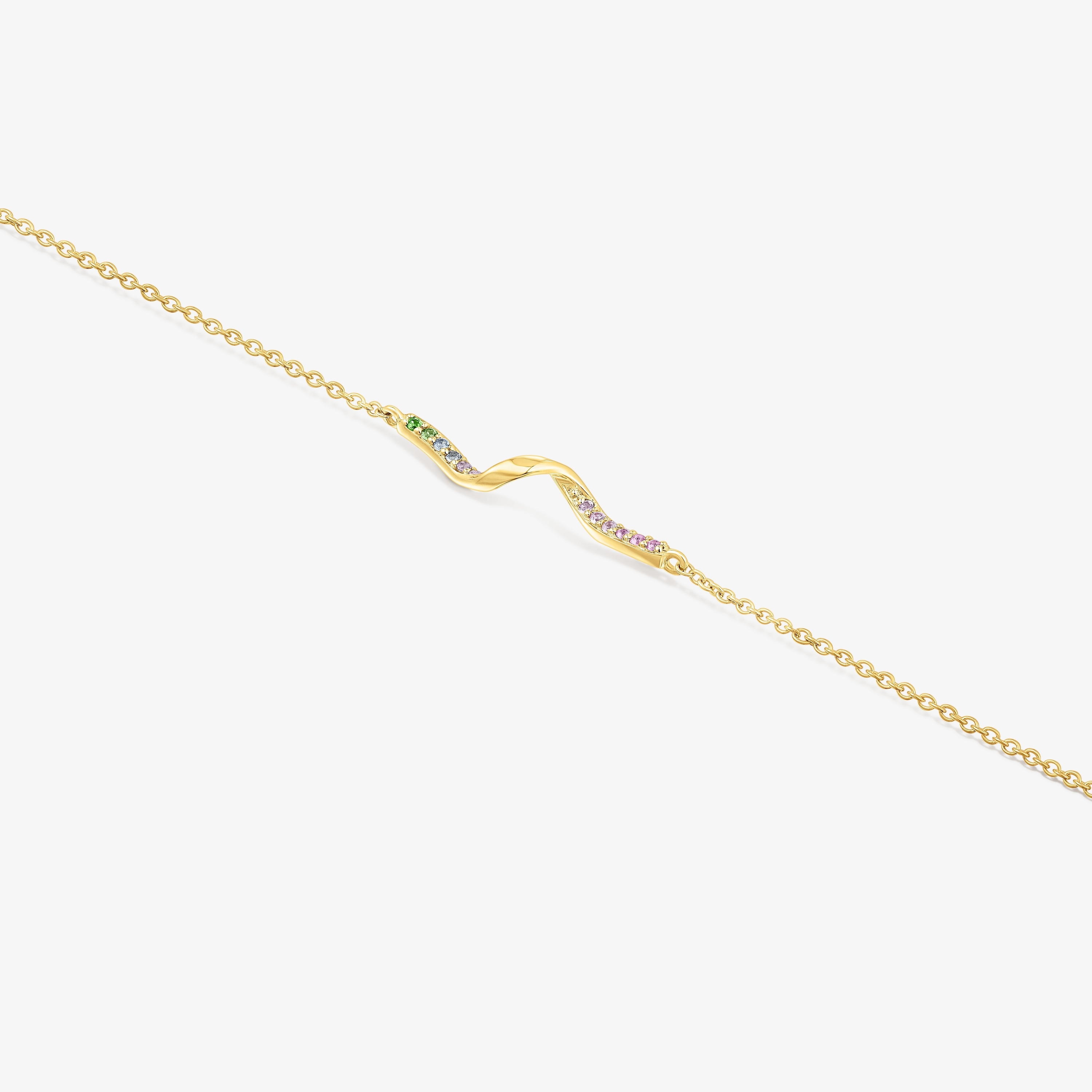 18K Solid Gold Bracelet with gemstones TOUS Beach