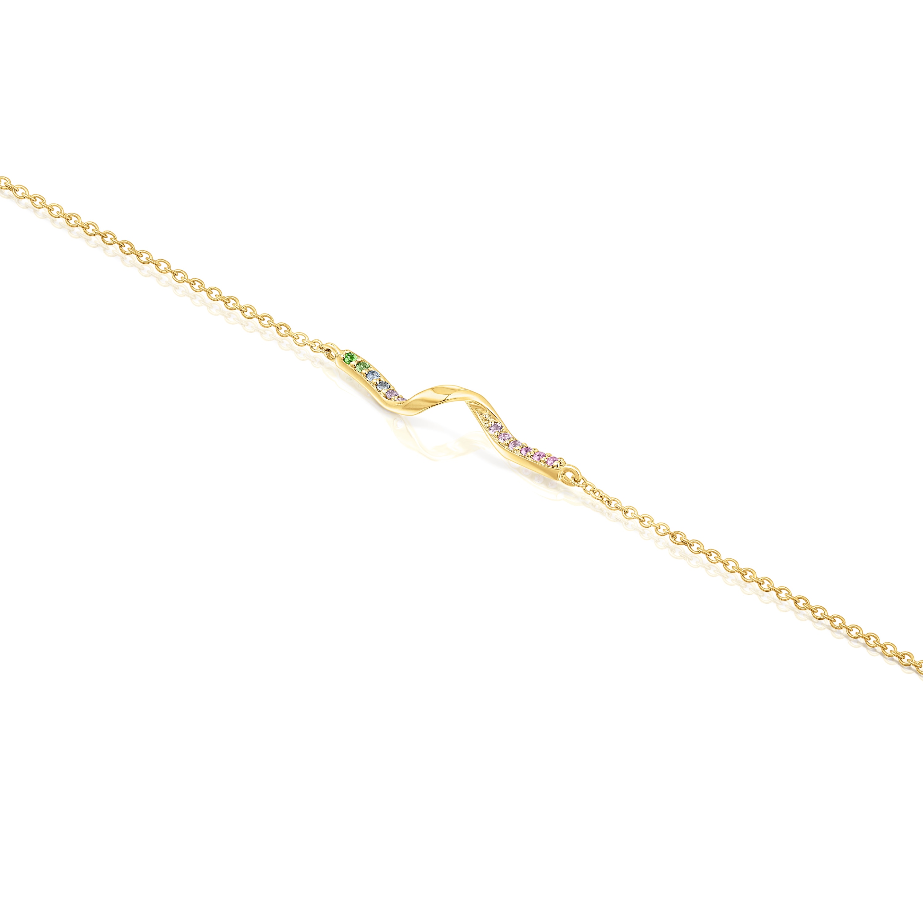 Gold Bracelet with gemstones TOUS Beach