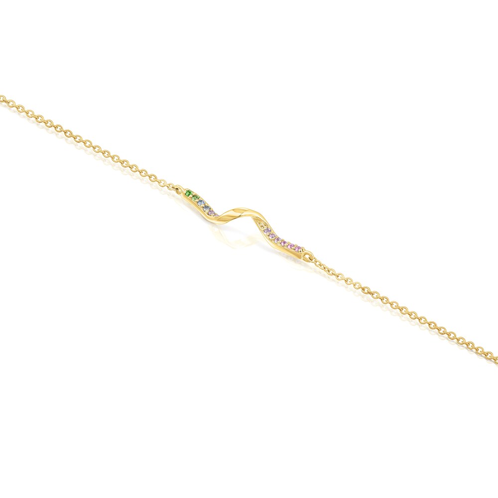 Gold Bracelet with gemstones TOUS St Tropez