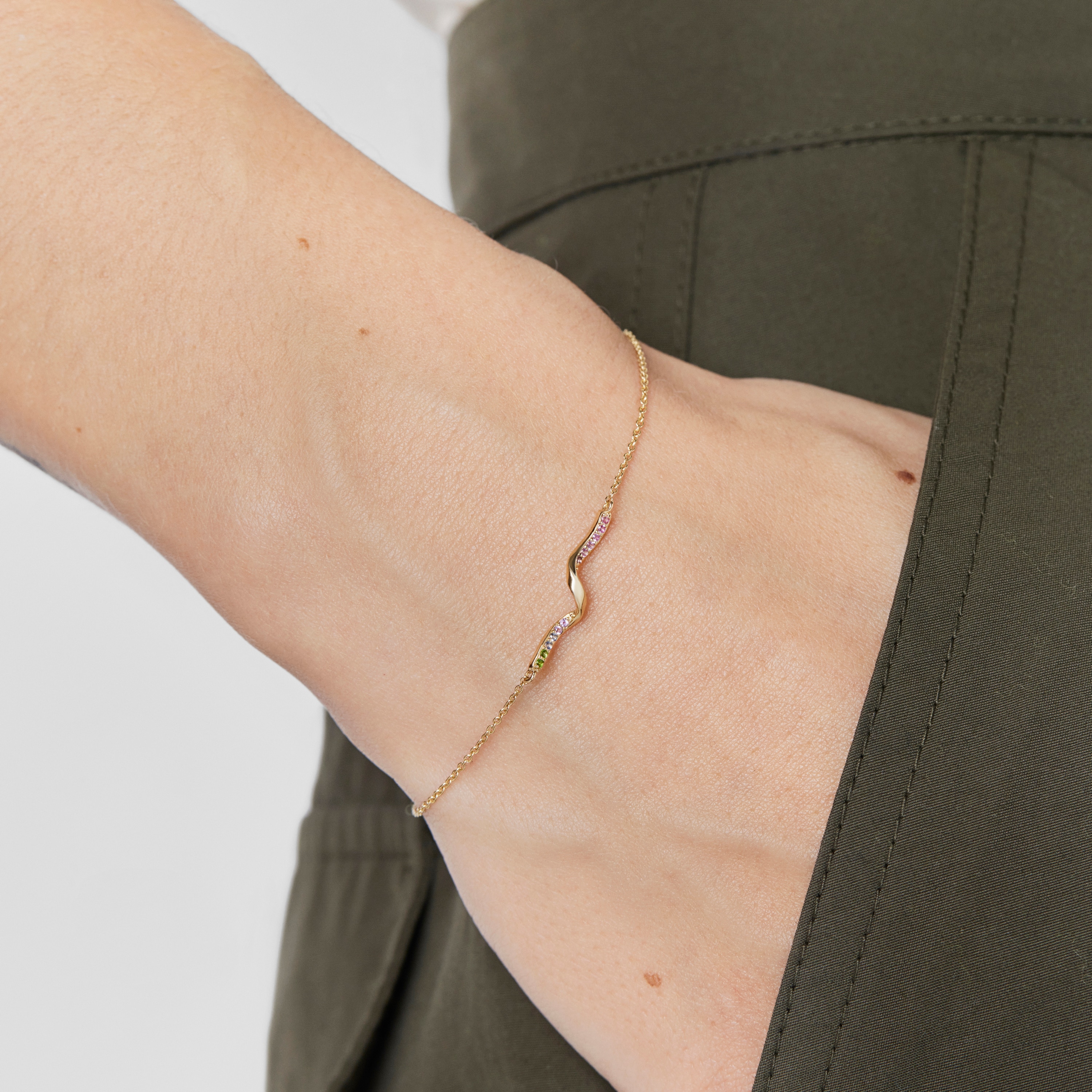 Gold Bracelet with gemstones TOUS Beach