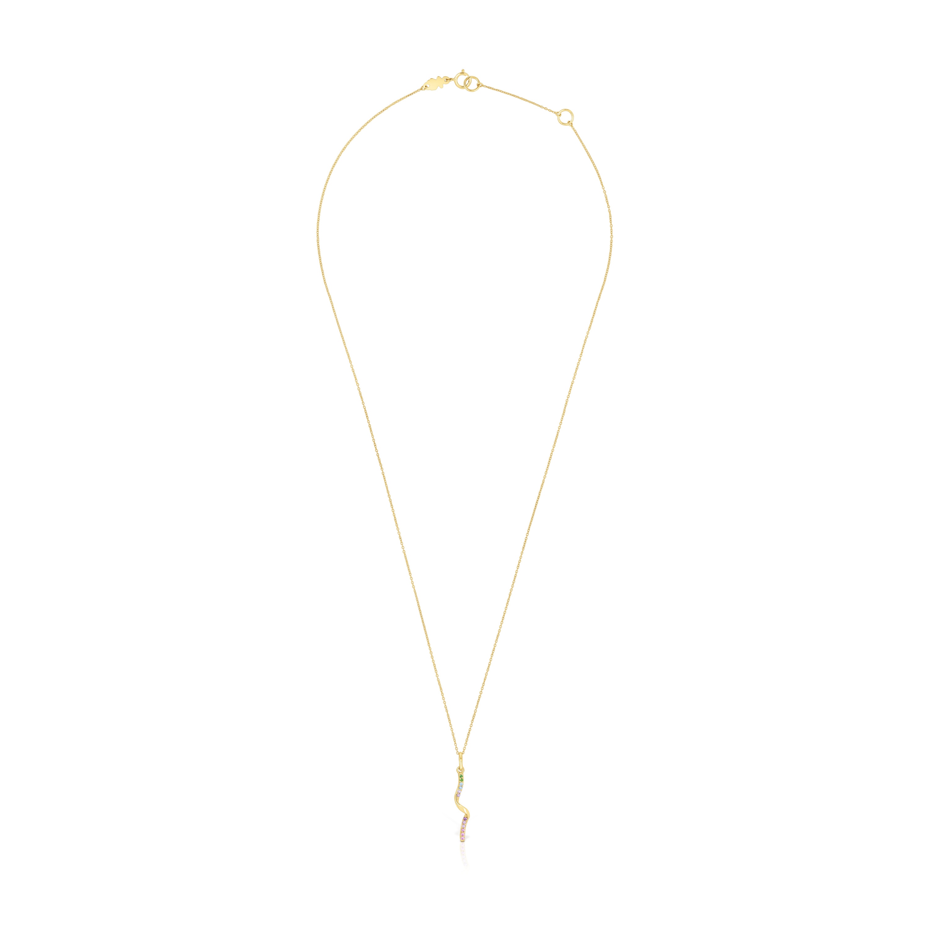 Gold Necklace with gemstone spiral TOUS Beach