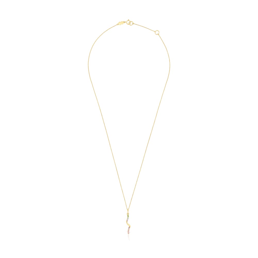Gold Necklace with gemstone spiral TOUS St Tropez