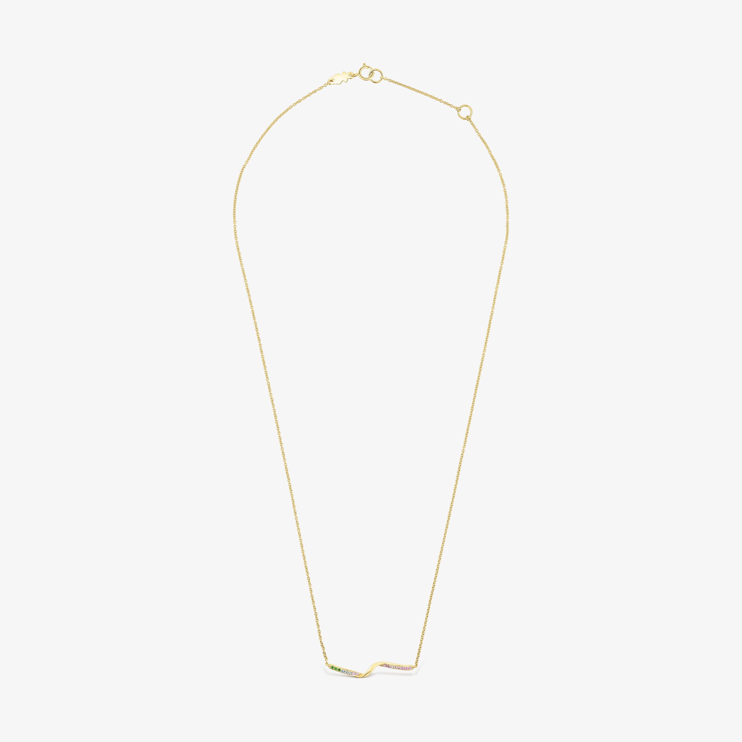 18K Solid Gold Necklace with gemstones TOUS Beach