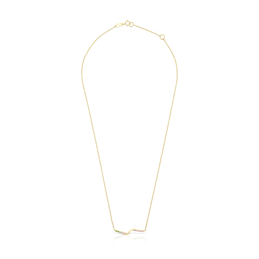 Gold Necklace with gemstones TOUS St Tropez image number 1