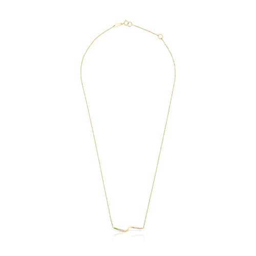 Gold Necklace with gemstones TOUS St Tropez