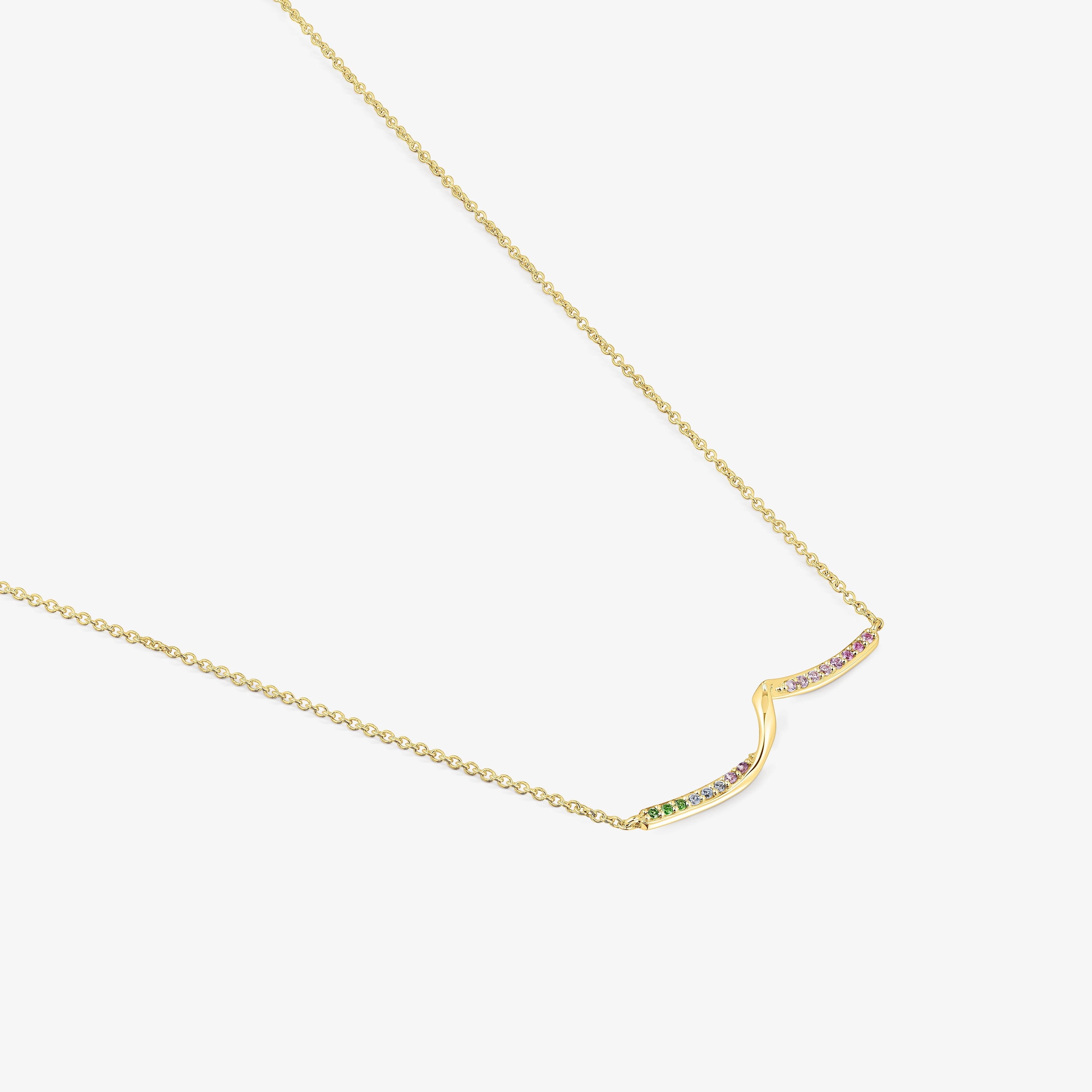 18K Solid Gold Necklace with gemstones TOUS Beach