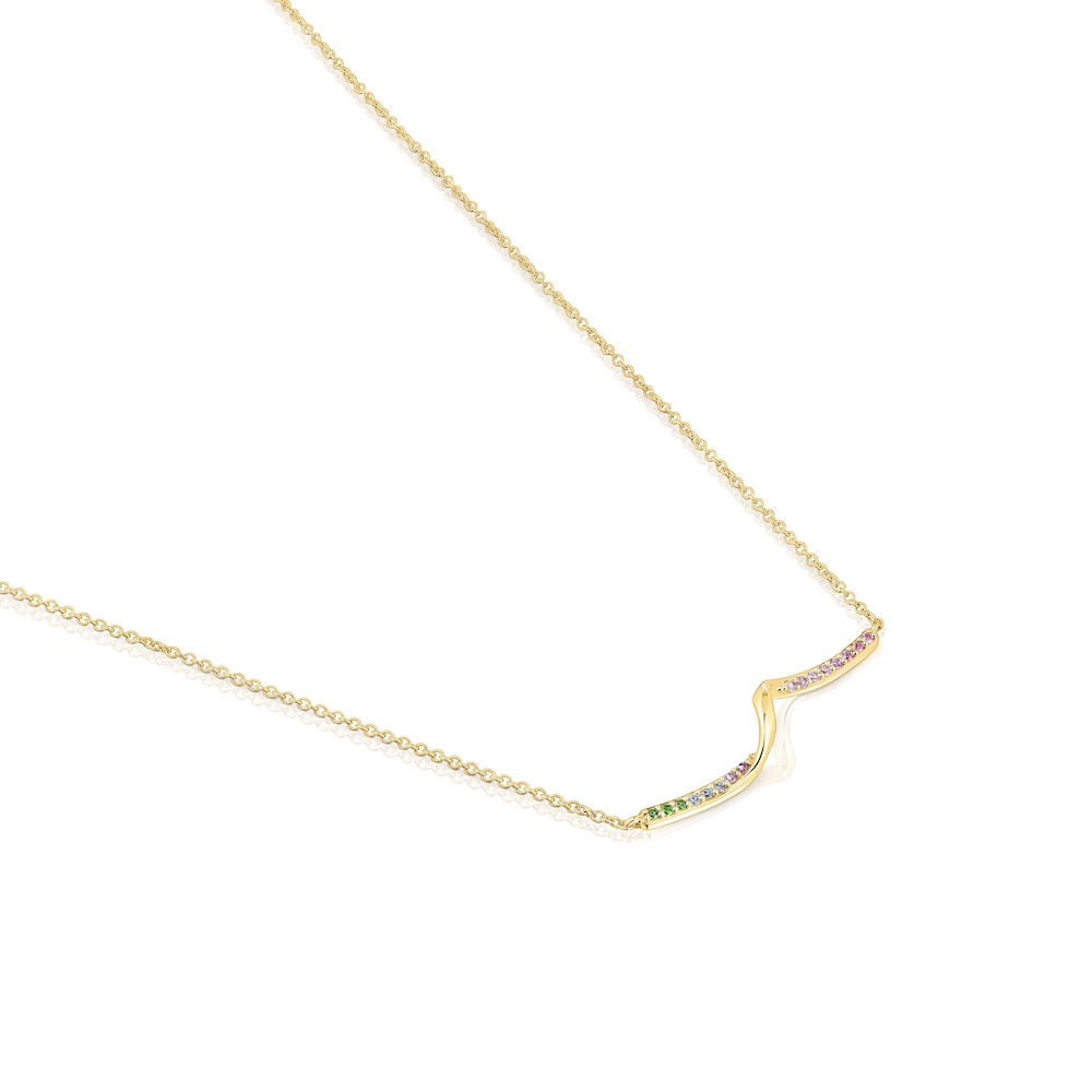 Gold Necklace with gemstones TOUS St Tropez image number 2