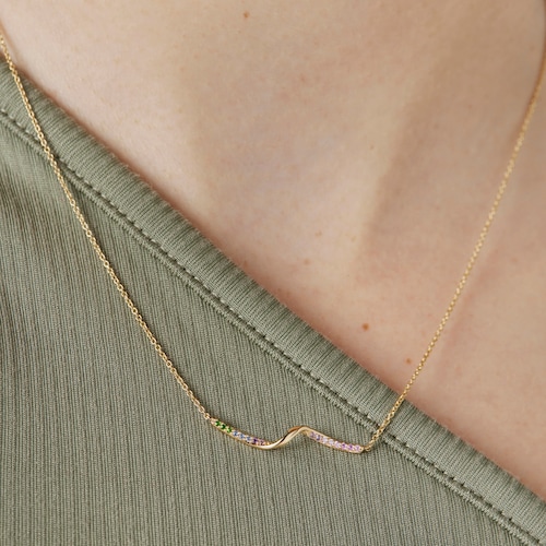 Gold Necklace with gemstones TOUS St Tropez