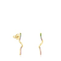 Pendientes espiral de oro y gemas St Tropez