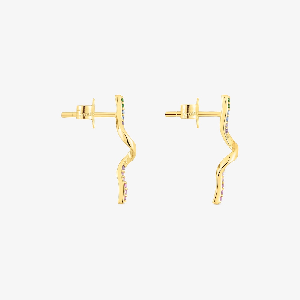 Kolczyki spirale ze złota z kamieniami szlachetnymi TOUS Beach