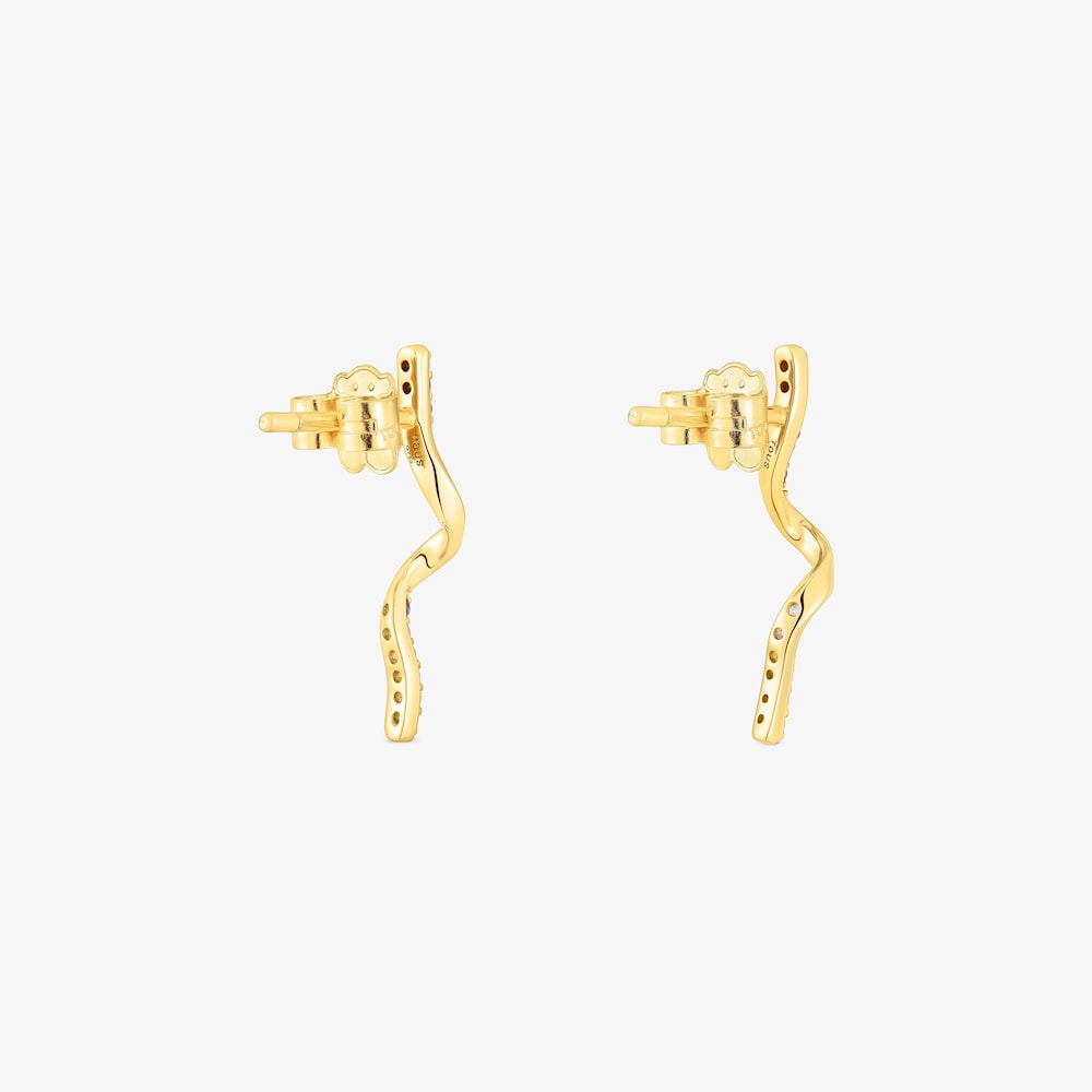 Kolczyki spirale ze złota z kamieniami szlachetnymi TOUS Beach