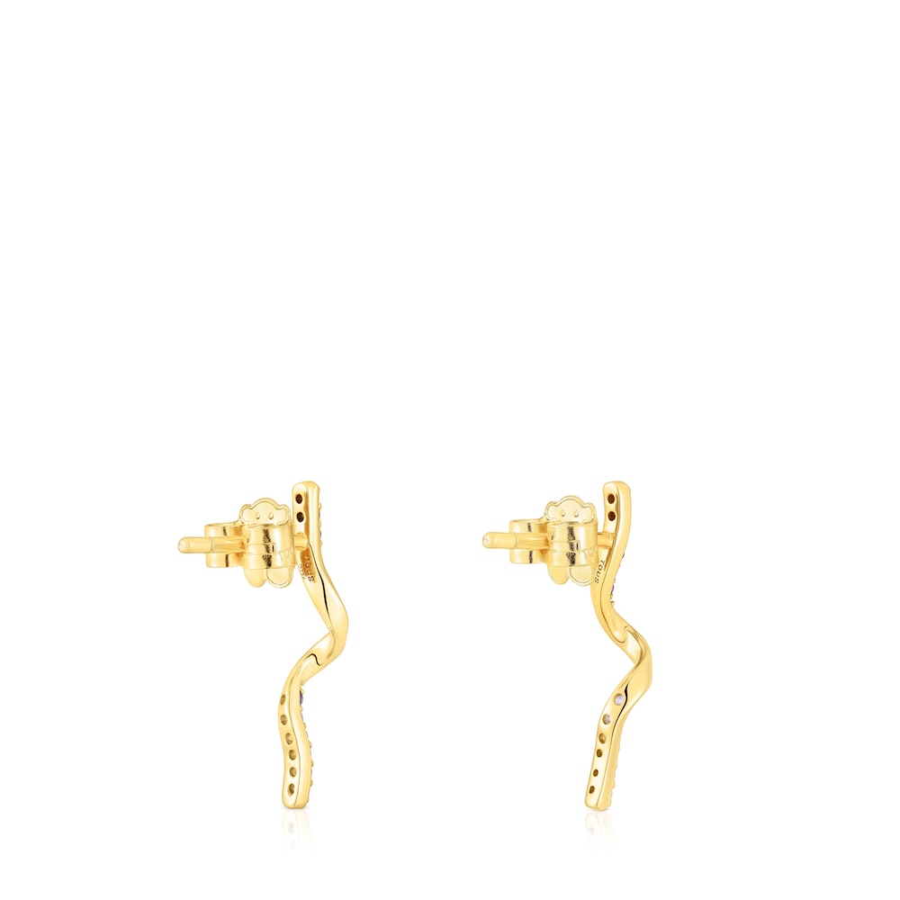 Pendientes espiral de oro y gemas St Tropez Pendientes espiral de oro y gemas St Tropez