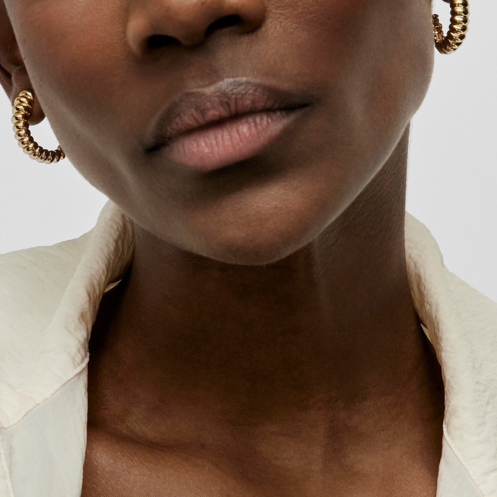 Pendientes con ba&ntilde;o de oro 18 kt sobre plata Virtual Garden