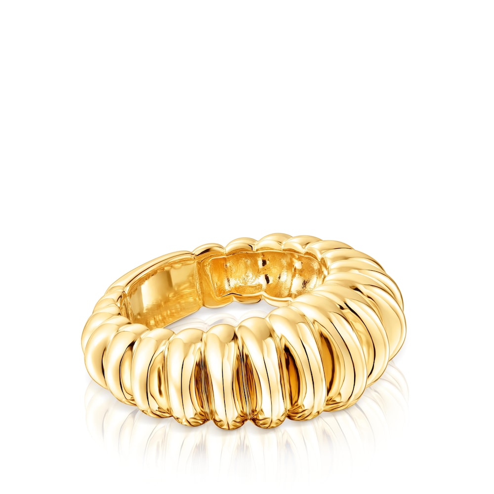 Anillo con baño de oro 18 kt sobre plata Virtual Garden Anillo con baño de oro 18 kt sobre plata Virtual Garden
