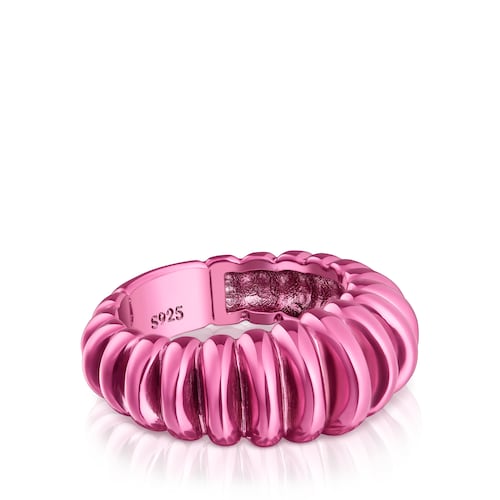 Fuchsia silver Virtual Garden Ring